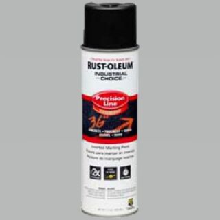 Rust-Oleum® Industrial Choice® Precision Line® Inverted Line Marking Spray Paint, Black, Oil-Based,Flat, 17 oz.