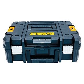 DeWALT TSTAK II DWST17807 Flat Top Tool Box, 66 lb., Plastic, Black, 4 -Compartment