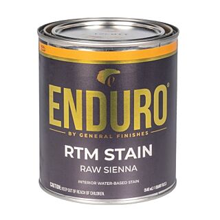 General Finishes®, Water-Based ENDURO® RTM Stain, Raw Sienna, Quart
