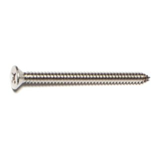 MIDWEST #14 x 3 in. 18-8 Stainless Steel Phillips Flat Head Sheet Metal Screws, 10 Count