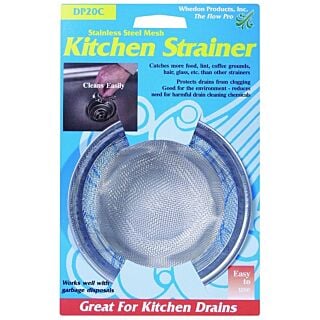 Whedon Sink Strainer with Ring, Stainless Steel, For: Kitchen Sink