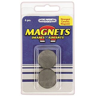 Magnet Source 07004 Magnetic Discs, Ceramic, Charcoal Gray