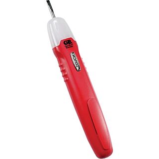 GB GCV-3206 Probe and Continuity Tester with Screwdriver Tip, 12 to 250 VAC/VDC, LED Display, Functions: Voltage, Red