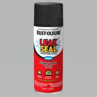 Rust-Oleum® LeakSeal, Rubberized Spray Coating, Black, Semi-Gloss, Oil-Based, Spray Paint,  12 oz.