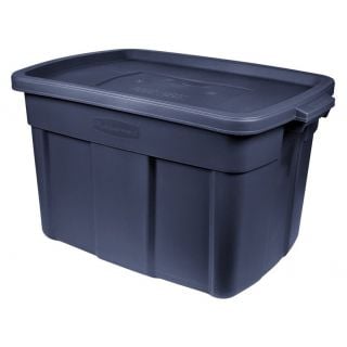 Rubbermaid Roughneck Storage Box, 18 gal Capacity, Polyethylene, Dark Indigo