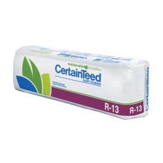 CertainTeed Sustainable Insulation - Unfaced Fiberglass, R-13, 3-1/2 in. x 15 in. x 93 in. (128.04 sq. ft / bag)