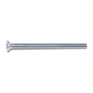 MIDWEST #6-32 x 2 in. Zinc Plated Steel Coarse Thread Phillips Flat Head Machine Screws, 75 Count