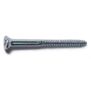 MIDWEST #10 x 2-1/2 in. Zinc Plated Steel Phillips Flat Head Wood Screws, 30 Count