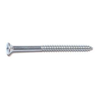 MIDWEST #6 x 2 in. Zinc Plated Steel Phillips Flat Head Wood Screws, 75 Count
