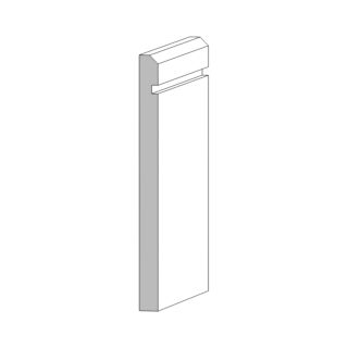(M85) 9/16 in. x 7-1/2 in. x 16 ft. Contemporary Base Moulding, Primed Finger-Jointed Poplar