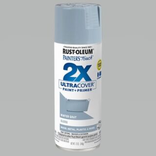 Rust-Oleum® Painter’s Touch® 2X Ultra Cover, Gloss Winter Gray, Spray Paint, 12 oz.
