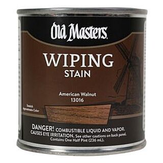 Old Masters Wiping Stain, American Walnut, 1/2 Pint