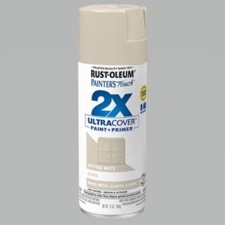 Rust-Oleum® Painter’s Touch® 2X Ultra Cover, Gloss Cottage White, Spray Paint, 12 oz.