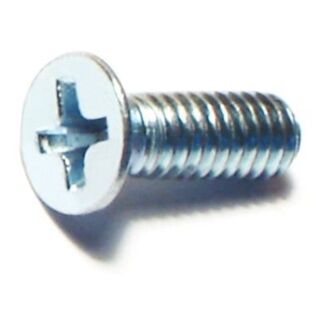MIDWEST #8-32 x ½ in. Zinc Plated Steel Coarse Thread Phillips Flat Head Machine Screws, 150 Count