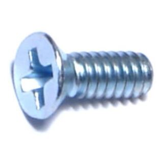MIDWEST #6-32 x ⅜ in. Zinc Plated Steel Coarse Thread Phillips Flat Head Machine Screws, 180 Count