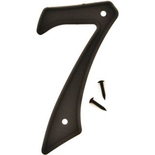 HY-KO PN-29/7 House Number, Character 7, 4 in H Character, Black Character