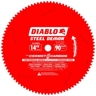 Diablo 14 in. x 90 Tooth Steel Demon Thin Metal Cutting Saw Blade