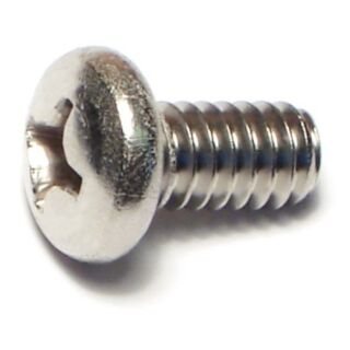 MIDWEST 1/4 in.-20 x 1/2  in. 18-8 Stainless Steel Coarse Thread Phillips Pan Head Machine Screws, 55 Count