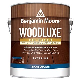 Benjamin Moore Woodluxe™ Oil-Based Exterior Waterproofing Stain & Sealer Translucent, Chestnut Brown, Gallon