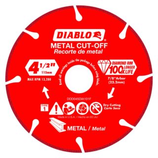 Diablo 4-1/2 Diamond Metal Cut-Off Blade