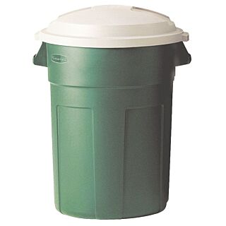 Rubbermaid Refuse Container with lid, 32 Gallon, Plastic, Green