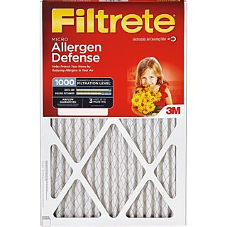 Filtrete 9804DC-6 Allergen Reduction Micro Air Filter, 25 in L, 14 in W, 11 MERV, Pleated Fabric Filter Media
