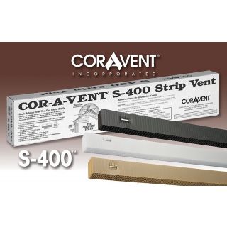 Cor-A-Vent S-400 Soffit Strip Vent, 1 in. x 1½ in. x 4 ft., Black