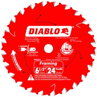 Diablo 6-1/2 in. x 24 Tooth Framing Trim Saw Blade