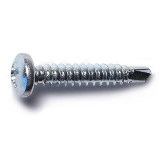 MIDWEST #8-18 x 1 in. Zinc Plated Steel Phillips Pan Head Self-Drilling Screws, 80 Count