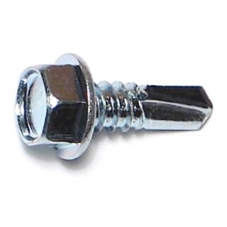 MIDWEST #14-14 x ¾ in. Zinc Plated Steel Hex Washer Head Self-Drilling Screws, 35 Count