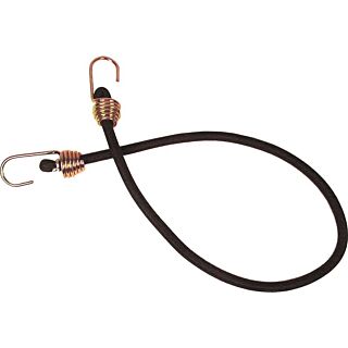 KEEPER 06182 Bungee Cord, Hook End, 32 in L, Rubber, Black