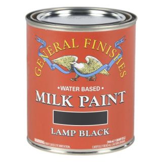 General Finishes®, Water-Based Milk Paint, Lamp Black, Quart