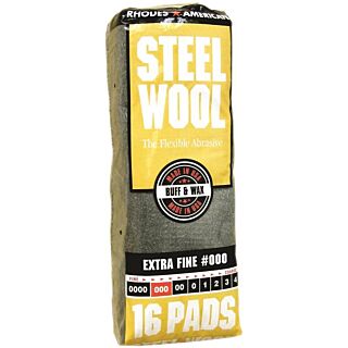 Homax 106601-06 Steel Wool Pad, #000 Grit, Extra Fine, Gray