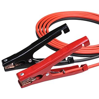 ProSource 081214 Booster Cable, 8 AWG Wire, 4 -Conductor, Clamp, Clamp, Stranded, Red/Black Sheath, Color Box