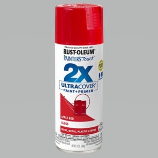 Rust-Oleum® Painter’s Touch® 2X Ultra Cover, Gloss Apple Red, Spray Paint, 12 oz.