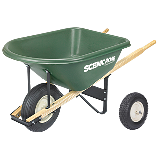 Scenic Road 6 Cu Ft Heavy Duty High-Density Poly Wheelbarrow