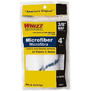 Whizz® 4 in. x 3/8 in. Nap, Microfiber Mini Blue Stripe Roller Cover, 2 Pack