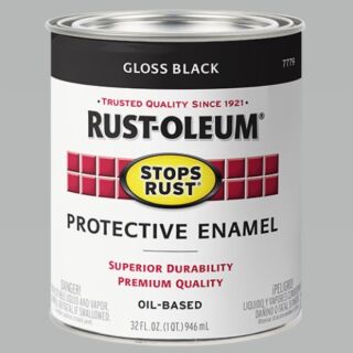 Rust-Oleum® Stops Rust®, Gloss Protective Enamel, Black, Oil-Based, Quart