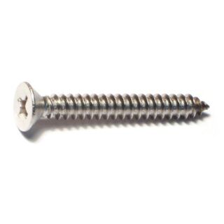 MIDWEST #10 x  1-1/2 in. 18-8 Stainless Steel Phillips Flat Head Sheet Metal Screws, 40 Count