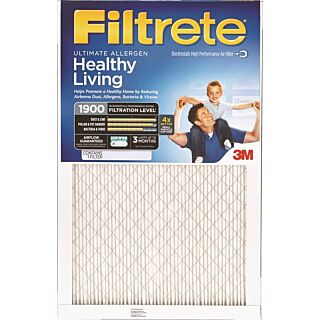 Filtrete UA01DC-6 Ultimate Allergen Reduction Air Filter, 25 in L, 16 in W, 12 MERV, Microfiber Filter Media
