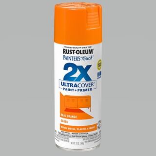 Rust-Oleum® Painter’s Touch® 2X Ultra Cover, Gloss Real Orange, Spray Paint, 12 oz.