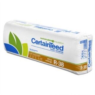CertainTeed Sustainable Insulation - Kraft Faced Fiberglass, R-38, 12 in. x 24 in. x 48 in. (64 sq. ft / bag)