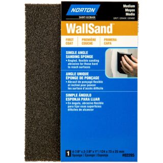 Norton WallSand Single Angle Sanding Sponge Final Coat, Medium
