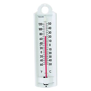 Taylor Aluminum Wall Thermometer, -60 to 120 deg F,