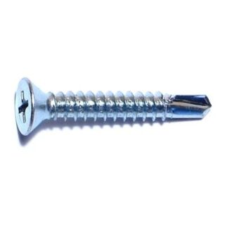 MIDWEST #10-16 x 1¼ in. Zinc Plated Steel Phillips Flat Head Self-Drilling Screws, 55 Count
