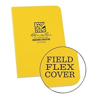 Rite in the Rain Memo Book with Field-Flex Cover, Side Perfect Bound Binding3-1/8 x 5 in