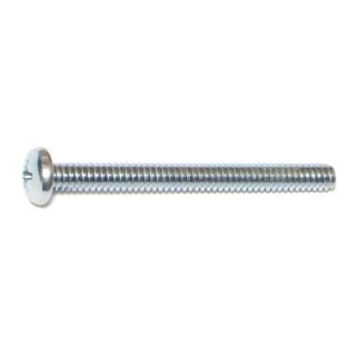 MIDWEST #10-24 x 2 in. Zinc Plated Steel Coarse Thread Phillips Pan Head Machine Screws, 50 Count