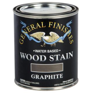 General Finishes®, Water-Based Wood Stain, Graphite, Quart