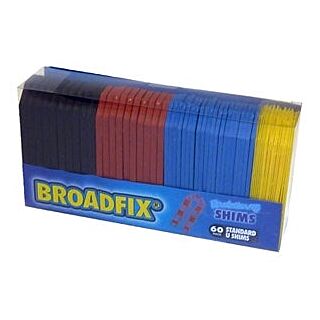 Broadfix Standard U Shape Shim, 4 in L x 1-3/4 in W, Plastic