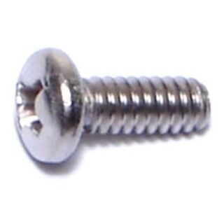 MIDWEST #6-32 x ⅜ in. 18-8 Stainless Steel Coarse Thread Phillips Pan Head Machine Screws, 200 Count